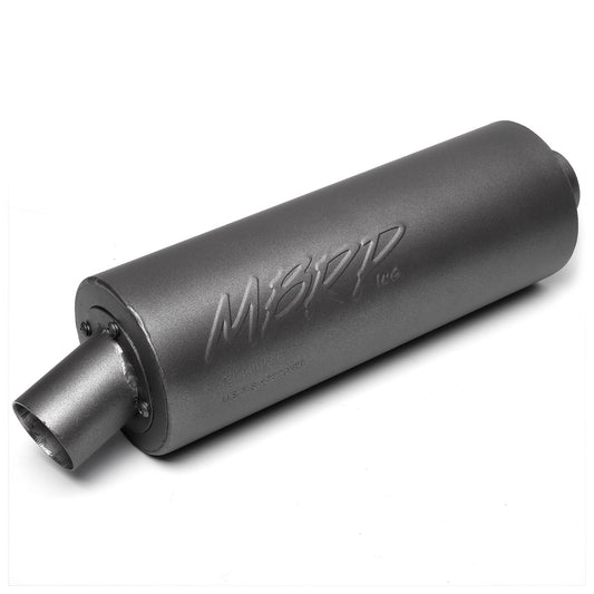 MBRP Straight Core Slip On Exhaust Made of Black-Coated Aluminized Steel | Fits Yamaha YFM 45FG Grizzly 450 2007-2014 | Moderate Sound | AT-6410SP