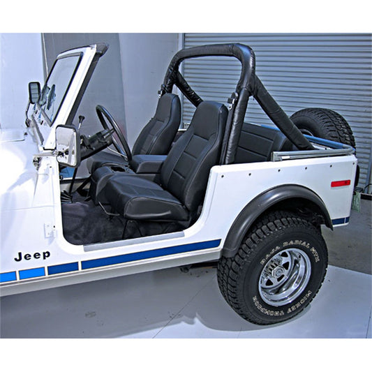 Rugged Ridge | Seat, High-Back, Front, No-Recline, Black Denim | 13401.15 | Fits 1976-2002 Jeep CJ & Wrangler YJ/TJ