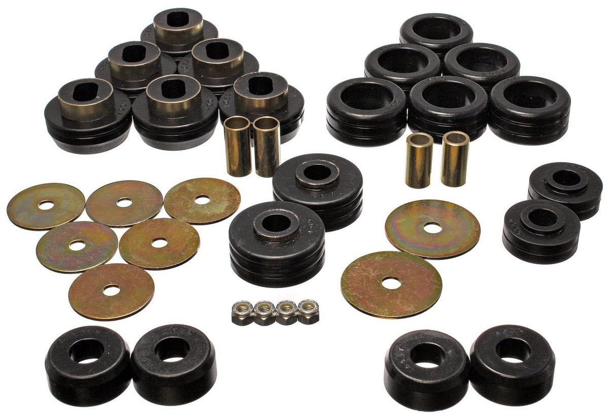 Energy Suspension Body Mount Bushing Set for 1981-1990 Chevy K5 Blazer & GMC Jimmy, Black Zinc Bushings, No Lift