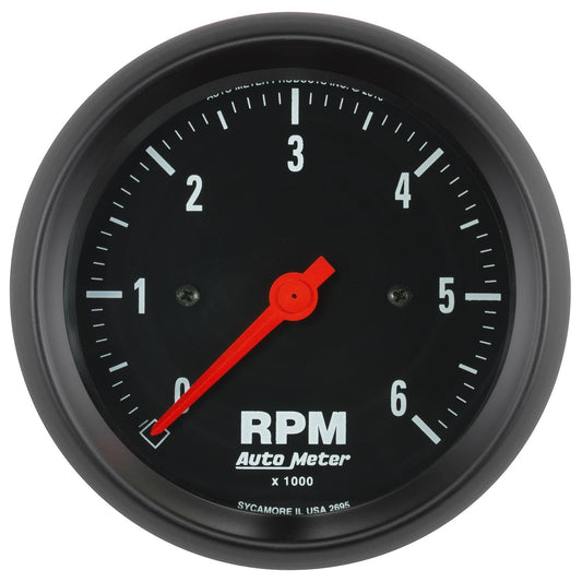 AUTO METER 2695 Gauge, Tachometer, 3 3/8", 6K RPM, in-Dash, Z-Series