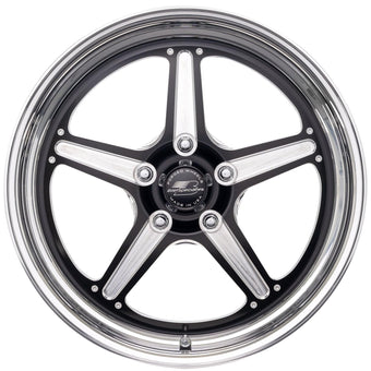 compare product BILLET SPECIALTIES BRS23540L6516 Wheel - Street Lite - 15 x 4 in - 1.625 in Backspace - 5 x 4.50 in Bolt Pattern - Aluminum - Black Anodized/Machined Center - Polished Lip - Each