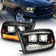 LED PROJECTOR PLANK STYLE SWITCHBACK H.L HALO BLACK AMBER (OE STYLE)
