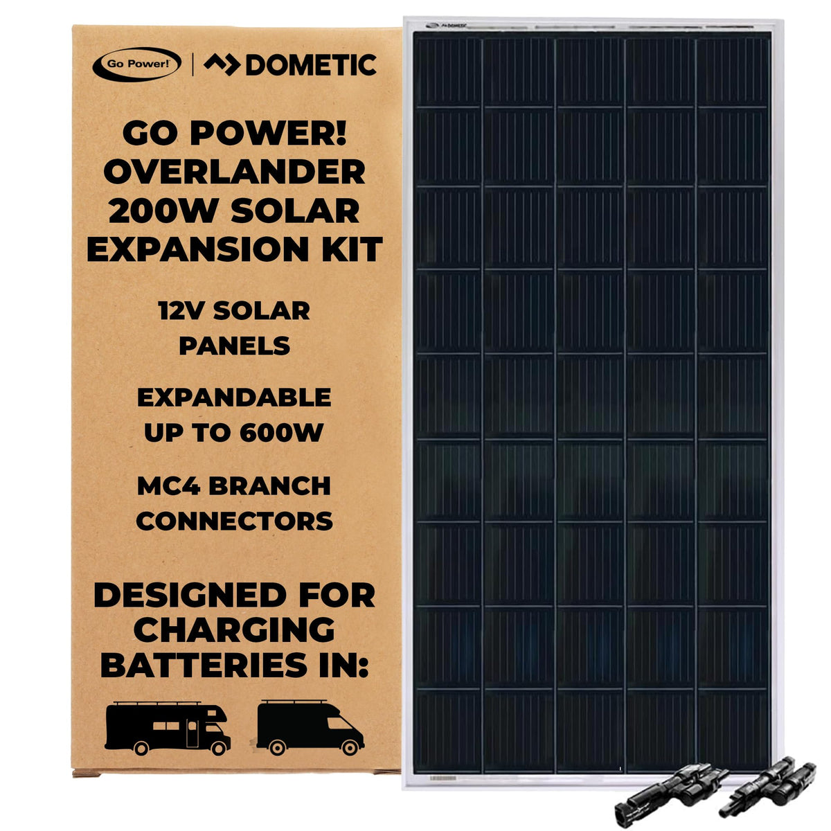 Go Power Overlander-E 200W 12V Solar Expansion Kit