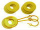 Daystar KU70061YL D Ring Isolator Washer Locker Kit 2 Locking Washers and 6 Non-Locking Washers Yellow Daystar