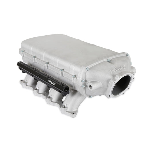 Holley Intake Manifold, Ultra Lo-Ram, 93 mm Throttle Body Flange, Multi Port, Aluminum, Natural, Kit