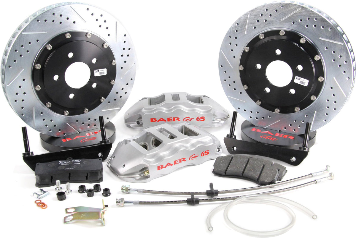 BAER BRAKES 4142036S-BKCZ Brake System (15" Rear Extreme+ Silver 04-14 300/Challenger/Magnum/Charger), 1 Pack