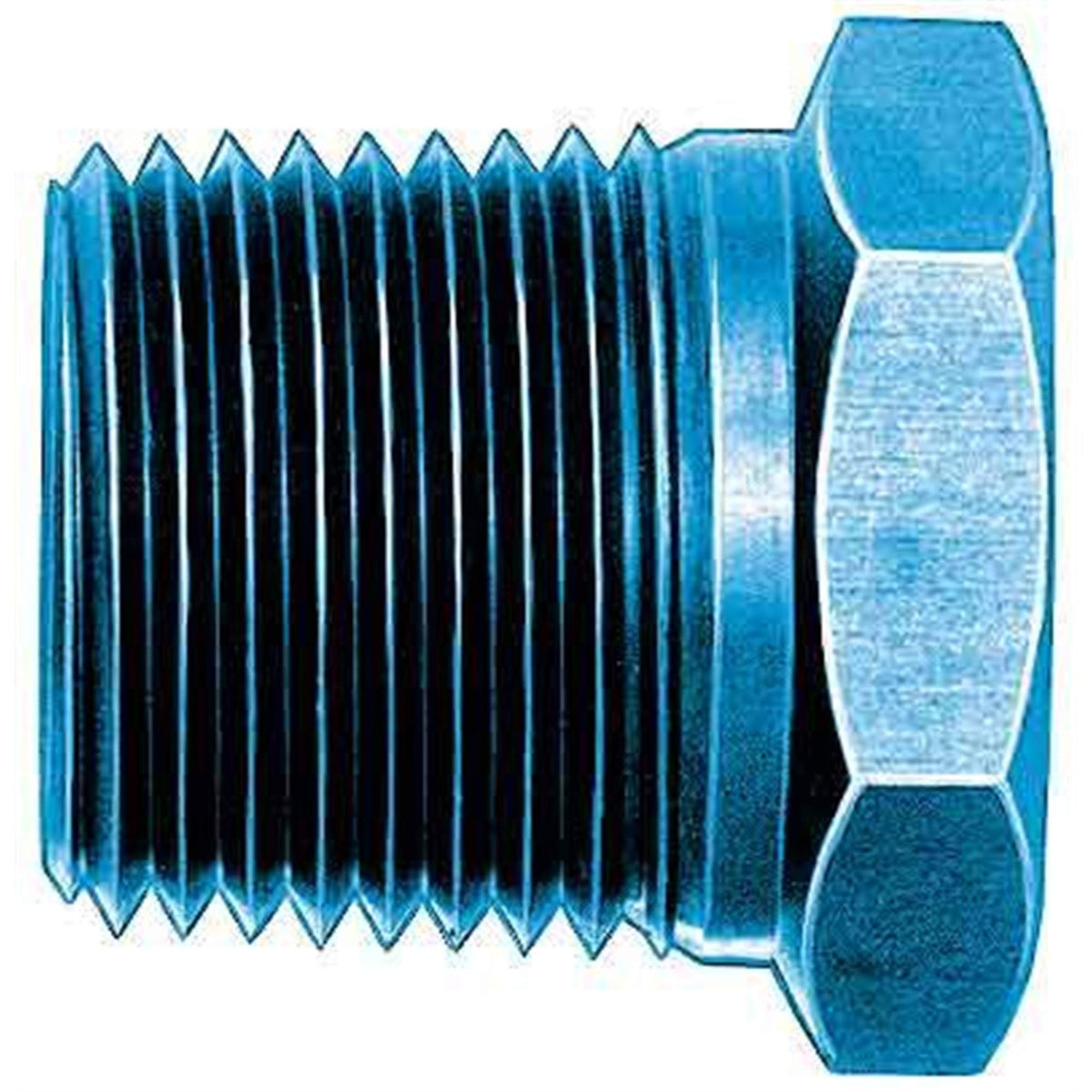 Aeroquip FCM2139 Blue Anodized Aluminum 1/2" to 3/8" Reducer Pipe Bushing