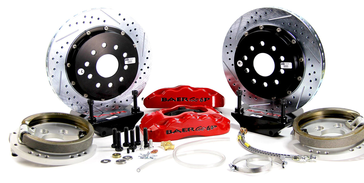BAER BRAKES 4262149R-BKCZ Brake System (13" Rear Pro+ w/Park Brake Red Ford 9" 5 on 4.5 Torino), 1 Pack