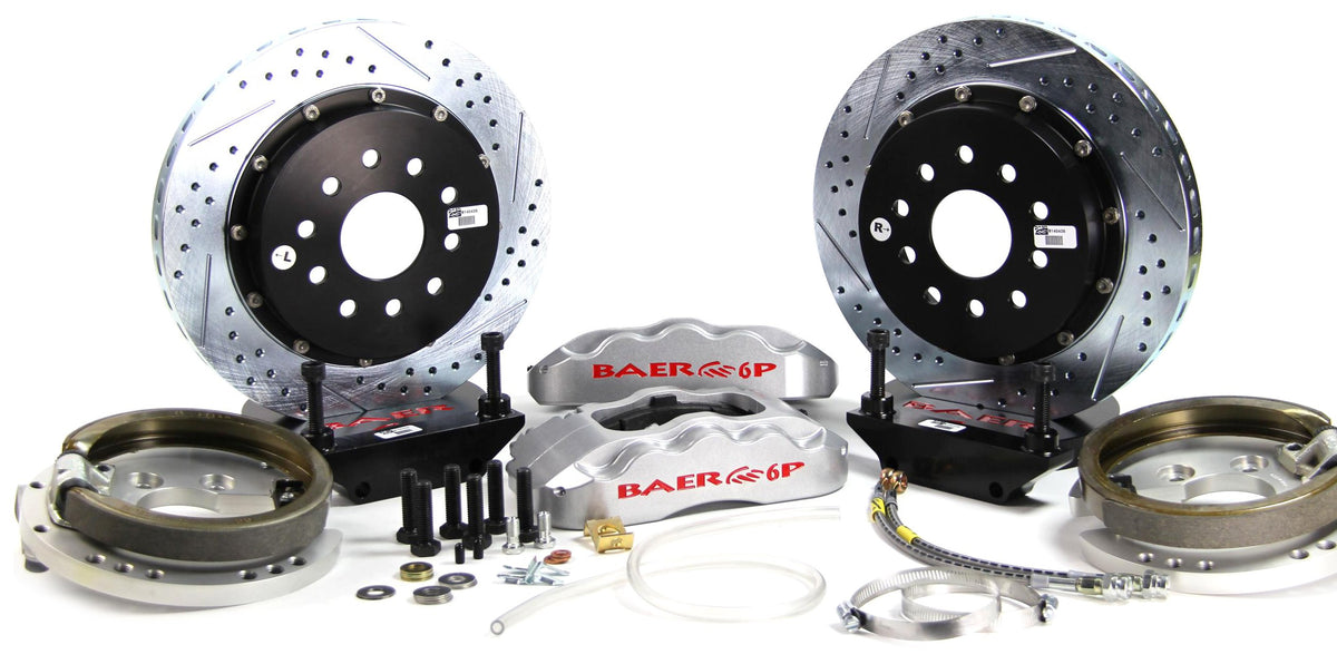 BAER BRAKES 4302356S-BKCZ Brake System (13" Rear Pro+ w/Park Brake Silver 64-72 GM A Body 10 or 12 Bolt C Clip Rear End Only), 1 Pack