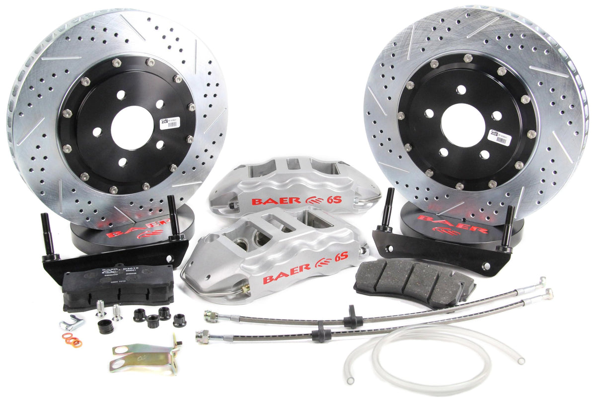 BAER BRAKES 4302124S-BKCZ Brake System (14" Rear Extreme+ w/Park Brake Silver 84-87 GM Y Body), 1 Pack