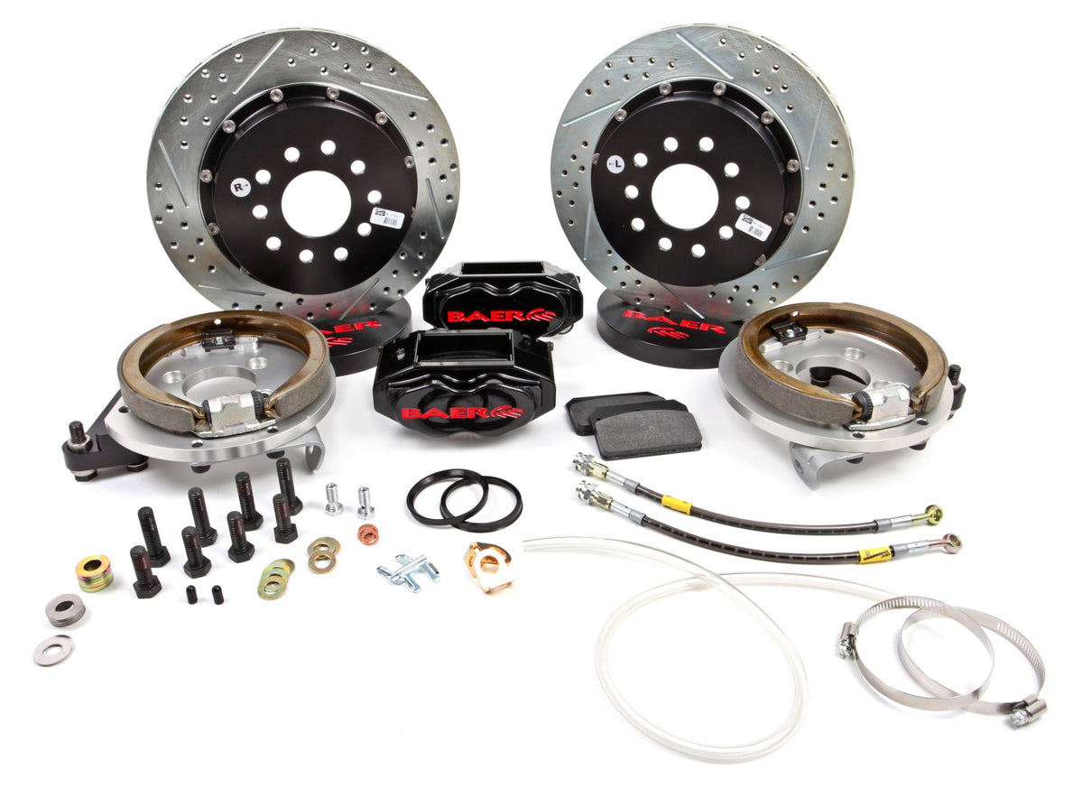 BAER BRAKES 4262280B-BKCZ Brake System (13" Rear SS4+ w/Park Brake Black 94-04 Mustang Solid Axle Rears Only), 1 Pack