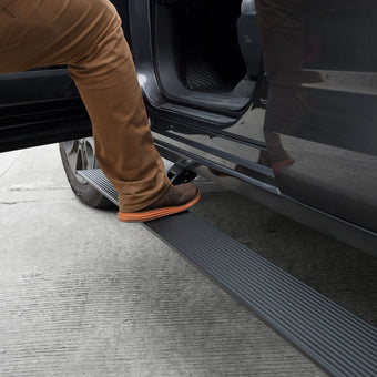 compare product Go Rhino E1 Running Boards & Install Hardware | Aluminum, Textured Black, Two Brackets Per Side | 20442564PC | Fits 2014-2023 Toyota 4Runner (Excludes Limited, Nightshade Edition & TRD Sport)