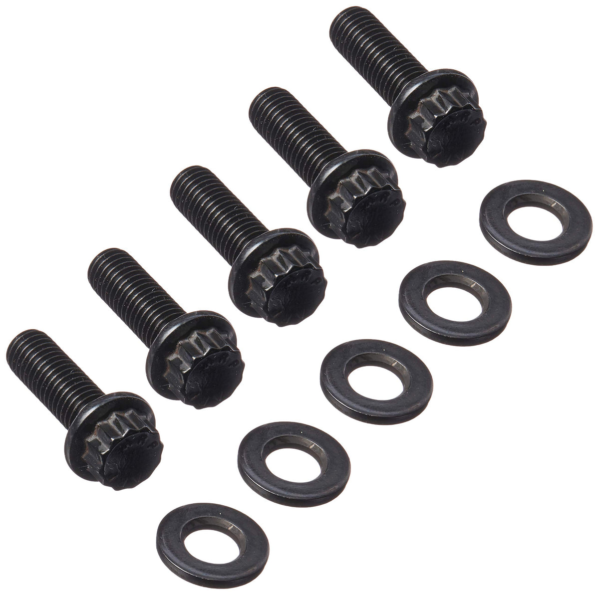 ARP Bolt, 8 mm x 1.25 Thread, 25 mm Long, 10 mm 12 Point Head, Chromoly, Black Oxide, Universal, Set of 5