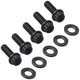 ARP Bolt, 8 mm x 1.25 Thread, 25 mm Long, 10 mm 12 Point Head, Chromoly, Black Oxide, Universal, Set of 5