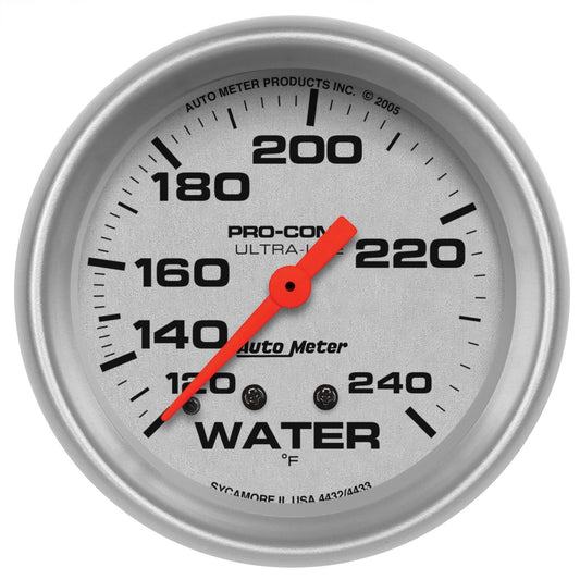 Auto Meter 4432 Ultra-Lite Mechanical Water Temperature Gauge