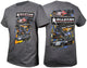 Allstar T-Shirt - Charcoal Gray - Allstar Circle Track Design - X-Large - Each