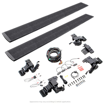 compare product RealTruck Volt Power Running Boards for Toyota Tacoma (2024-2025) Double Cab | Aluminum, Protective Bedliner Coating | 20443273T | Electric Powerstep & Retractable Steps