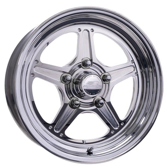 compare product BILLET SPECIALTIES RS23560L6135 Wheel - Street Lite - 15 x 6 in - 3.500 in Backspace - 5 x 4.75 in Bolt Pattern - Aluminum - Polished/Machined Center - Polished Lip - Each