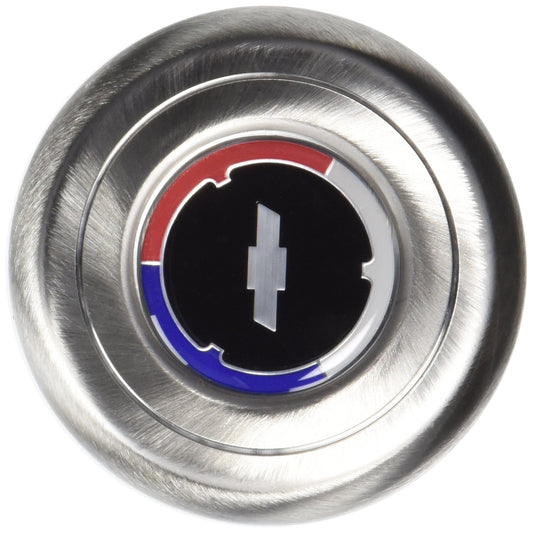 Grant 5643 Stainless Steel Horn Button (Chevy Bow Tie, Red/White/Blue)