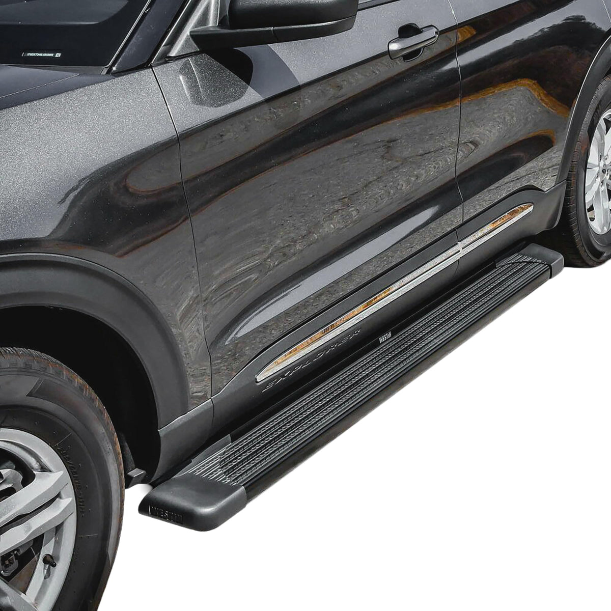 Westin 27-64735 SG6 Running Boards Aluminum Black Pair 79 in