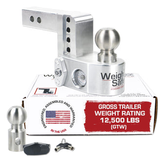 compare product Weigh Safe Aluminum Adjustable Trailer Hitch - Towing Hitch with Built-In Tongue Weight Scale - Compatible with 2
