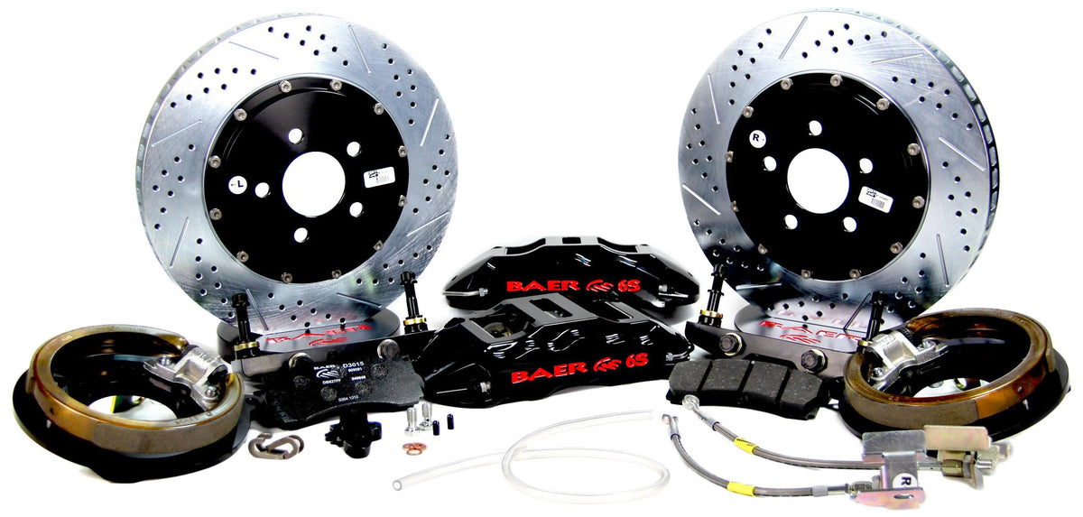 BAER BRAKES 4302136B-BKCZ Brake System (14" Rear Extreme+ w/Park Brake Black 99-14 GM 1500/SUV W/Rear Disc Brake), 1 Pack