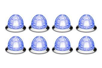 compare product RoadWorks Hero Mini Watermelon 8 Pack Lights with Clear Lens and Blue LEDs, 2-Wire