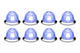 RoadWorks Hero Mini Watermelon 8 Pack Lights with Clear Lens and Blue LEDs, 2-Wire