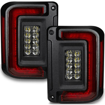 compare product ORACLE Lighting 5891-504 Pair of Standard Red Flush Mount LED Tail Lights fits 2007 2017 Wrangler JK - Low-Profile Attractive Design, High-Powered Reverse Light