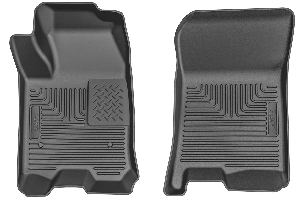 Husky Liners X-act Contour Floor Mats | Fits 2024-2026 Chevrolet Colorado & GMC Canyon Crew CAB ONLY | Front Row, 2-pc Black - 54961