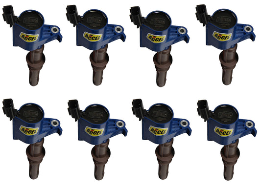 ACCEL 140033EB-8 SuperCoil Ignition Coil - Blue, 8-Pack