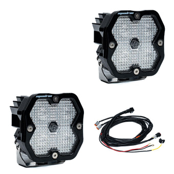 compare product Baja Designs Squadron 2.0 Sport LED Light Pod Pair, Work/Scene, Clear