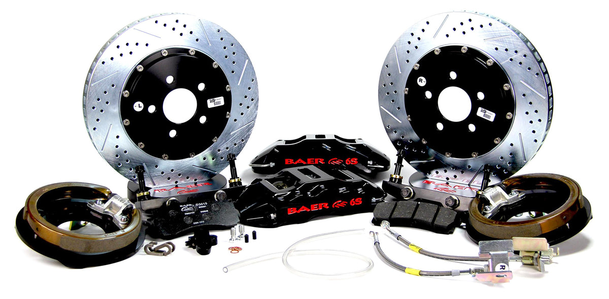 BAER BRAKES 4262093B-BKCZ Brake System (14" Rear Extreme+ with Park Brake Black Ford 9" Small Bearing 5 on 4.5), 1 Pack