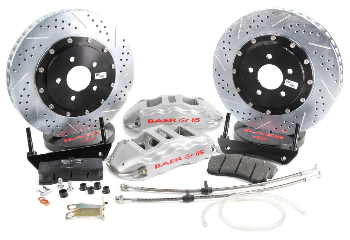 BAER BRAKES 4301525S-BKCZ Brake System (15" Front Extreme+ Silver 99-15 GM 1500/SUV), 1 Pack
