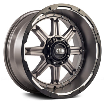 compare product Grid Off-Road GD10 Custom Wheel - 17x9, 0 Offset, 5x150 Bolt Pattern, 110.3mm Hub - Matte Antracite with Black Lip Rim