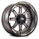 Grid Off-Road GD10 Custom Wheel - 17x9, 0 Offset, 5x150 Bolt Pattern, 110.3mm Hub - Matte Antracite with Black Lip Rim