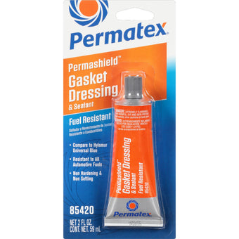 compare product Permatex 85420 Permashield Fuel Resistant Gasket Dressing & Sealant, 2 oz Tube, Orange