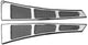 T-Rex 54007 Upper Class Small Mesh Aluminum Chrome Finish Side Vent Tape for Chevrolet Silverado 1500