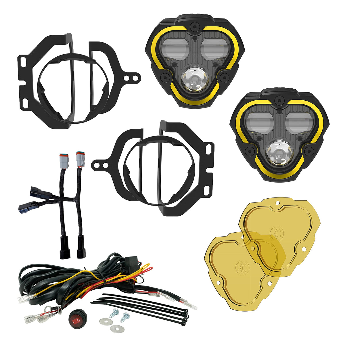 KC FLEX ERA® 3 Dual Mode SAE Fog Lights - 2-Light Master Kit - JL/JT Sport Bumpers
