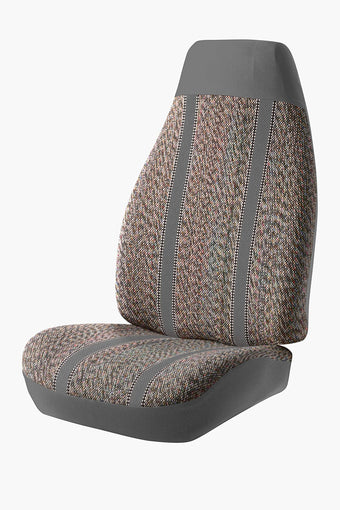 compare product FIA TR49-58 Gray Custom Fit Front Seat Cover, Split Seat 40/20/40 - Traditional Saddle Blanket (Gray)
