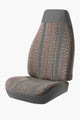 FIA TR49-58 Gray Custom Fit Front Seat Cover, Split Seat 40/20/40 - Traditional Saddle Blanket (Gray)