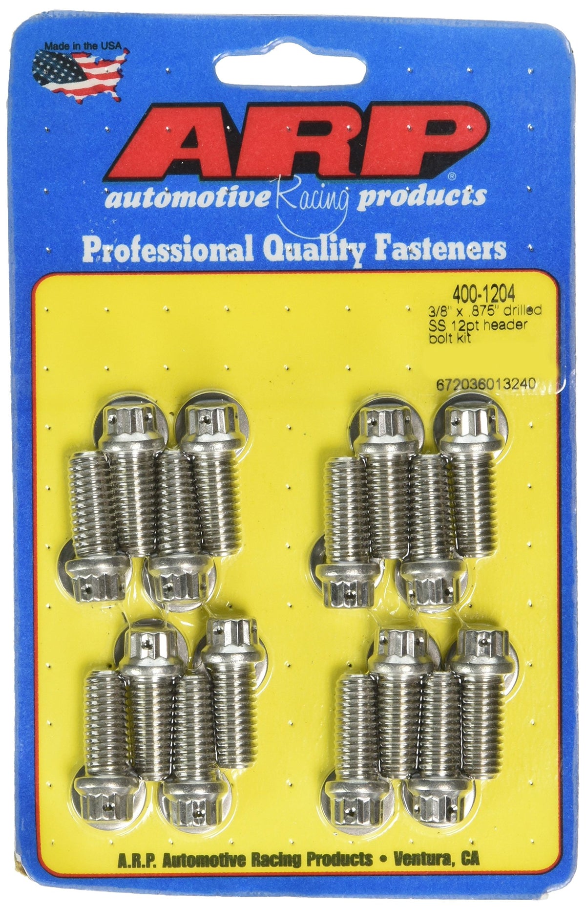 ARP 4001204 Stainless 300 12-Point Header Bolt Kit - Pack of 16
