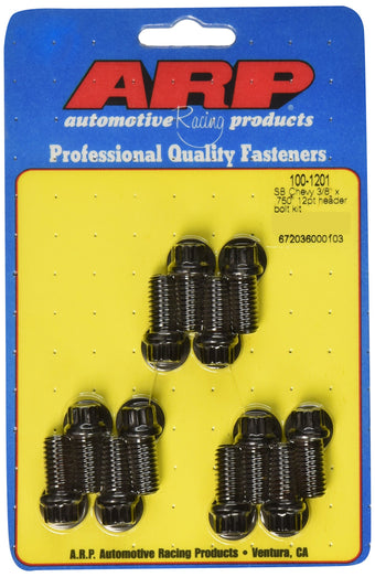 compare product ARP 1001201 Black Oxide 12-Point Header Bolts - Set of 12