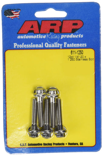 compare product ARP 6111250 Stainless Steel 1/4-20 12-Point Bolts - Pack of 5