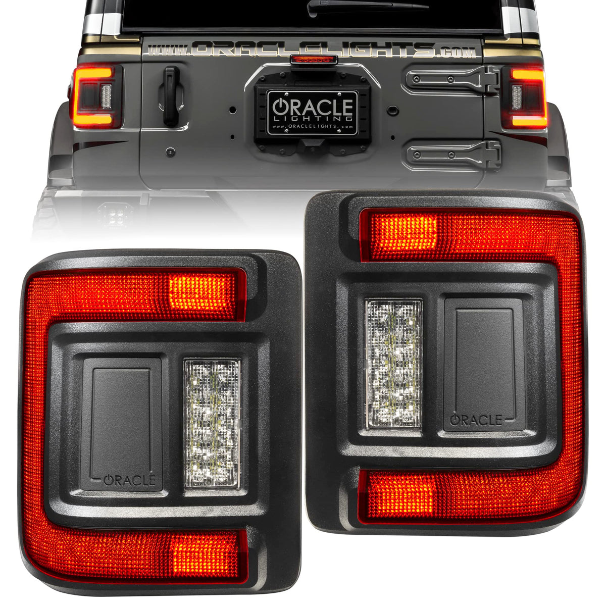 ORACLE LIGHTING Flush Mount LED Tail Lights for Jeep Wrangler JL (Tinted Lense)