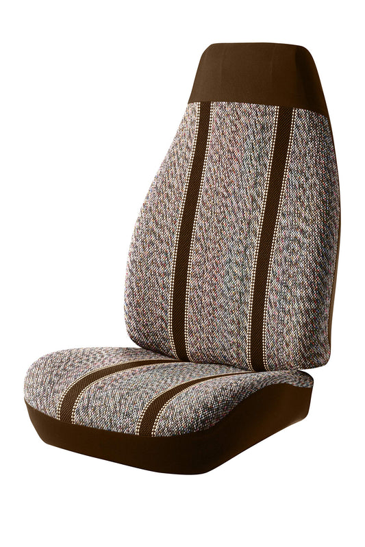FIA TR45-15 Brown Custom Fit Rear Seat Cover, Bench Seat - Traditional Saddle Blanket (Brown)