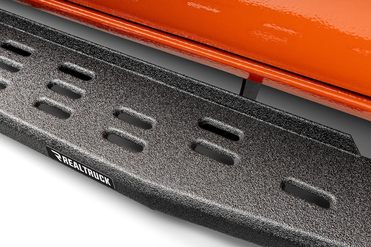 Go Rhino RB30 Running Boards & Brackets | Galvanized Steel, Protective Bedliner Coating | 6963468020T | Fits 2005-2025 Nissan Frontier, Crew Cab