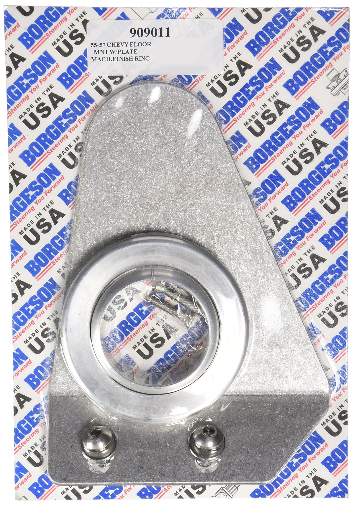 Borgeson (909011 Floor Mount for 2" Steering Column, Machine Finish Aluminum